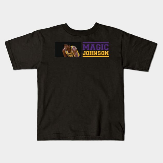 Magic Johnson Kids T-Shirt by BAOM_OMBA